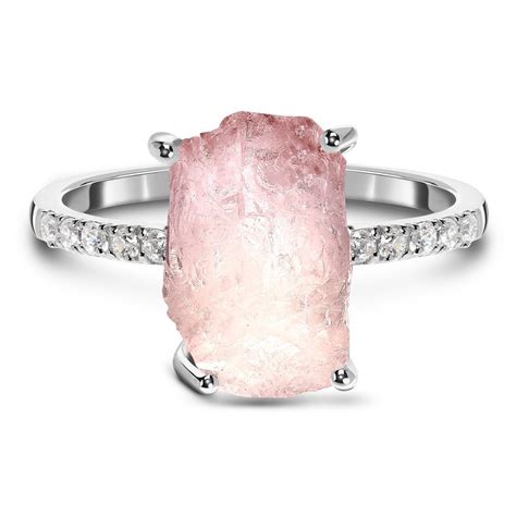 raw crystal ring ritzy rose quartz rose quartz ring engagement crystal rings raw crystal ring