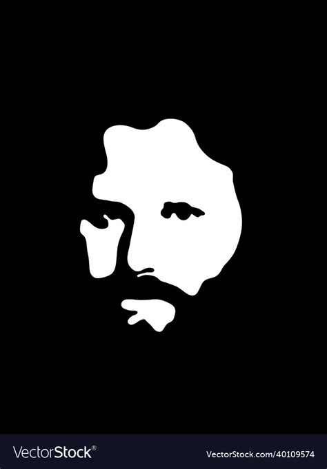 Jim Morrison Stencil Royalty Free Vector Image
