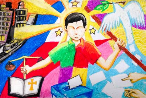 Ekonomiya Drawing Maunlad Na Bansa Poster Making Filipino Wika Ng