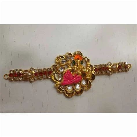 Fancy Rakhis Hook 3 3inch Metal Stone Pendant Rakhi At Rs 40 Piece In