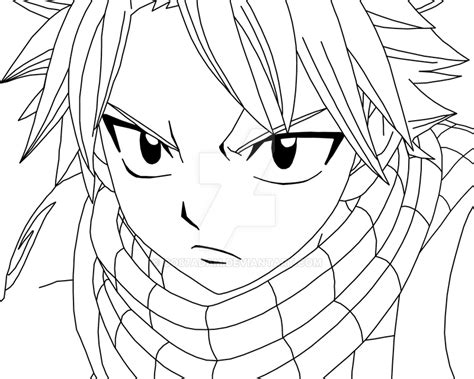 Natsu Dragneel Full Body Coloring Pages Sketch Coloring Page