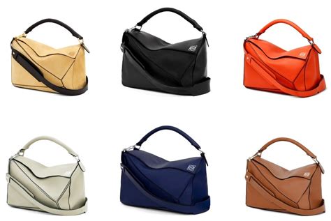 Mini puzzle bag in soft grained calfskin. Loewe Puzzle Bag Reference Guide