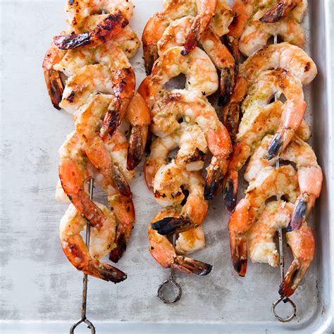 Gas Grilled Shrimp Skewers Recipe Cook S Illustrated
