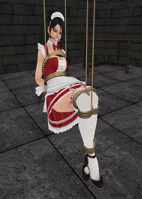 Momiji Maid hanging tied up in a Dungeon by rakbam on DeviantArt