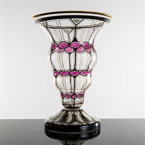 A Fritz Heckert Glass Vase Josephinenhütte In Schreiberhau 1910´s 1920´s Bukowskis