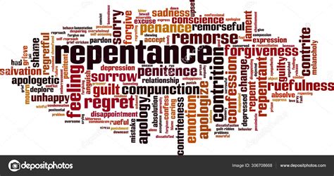 Repentance Word Cloud Concept Collage Made Words Repentance Vector