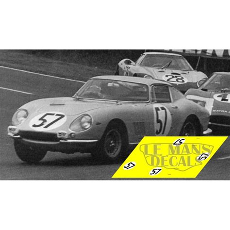 Drive the car like in the blockbuster movie staring matt damon and christian bale ford v ferrari in this luxury lifestyle experience. Ferrari 275 GTB - Le Mans 1966 nº57 - LEMANSDECALS