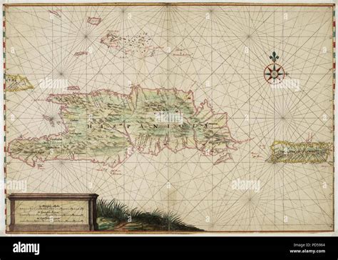 Map Of Hispaniola And Puerto Rico Stock Photo Alamy