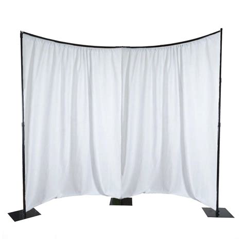 3 Pc Set 11 Ft Heavy Duty Metal Curved Curtain Backdrop Stand