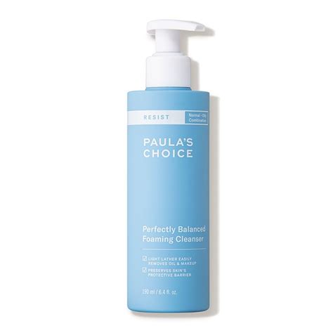 Unlike other mainstream cosmetic brands, paula's choice focuses not on marketing and the ingredients list of paulas choice earth sourced cleansing gel. Paula's Choice RESIST Perfectly Balanced Foaming Cleanser ...