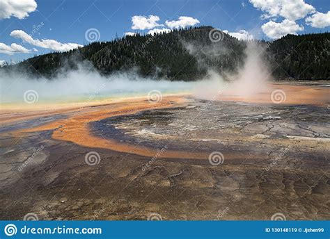 Yellowstone National Park Thermal Features Of Geysers Stock Image