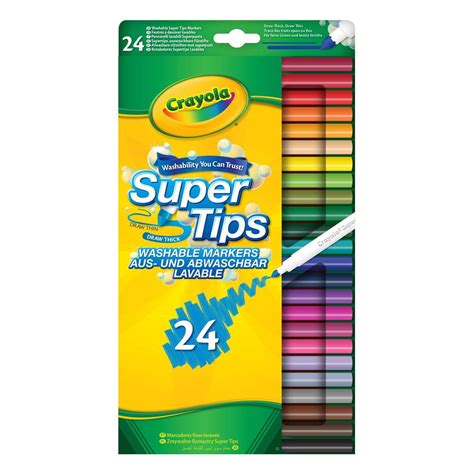 crayola supertips washable markers 24 pack hobbycraft