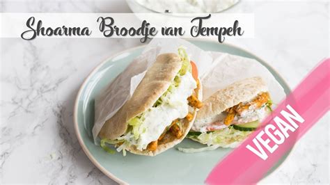 Vegan Broodje Shoarma Van Tempeh Met Tzatziki Recipe Youtube
