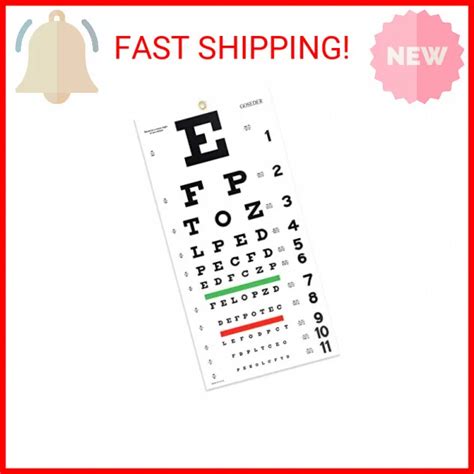 Snellen Eye Chart Eye Charts For Eye Exams 20 Feet 22×11 Inches Low
