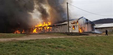 Explosion Fire Destroys Storage Shed At Walker Twp Turkey Farm The