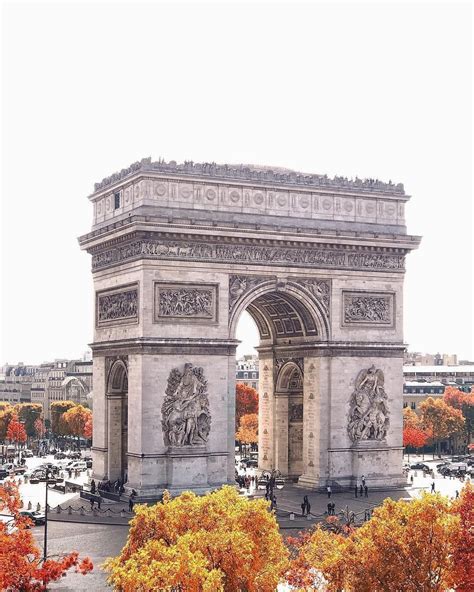 Arc De Triomphe Paris France A French Autumn