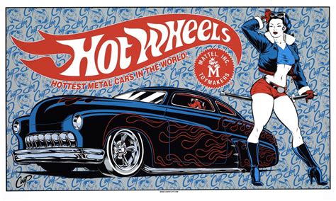 The Art Of Coop — Hot Wheels Vintage Silkscreen Print Rockabilly Art