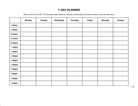 day planner template authorizationlettersorg