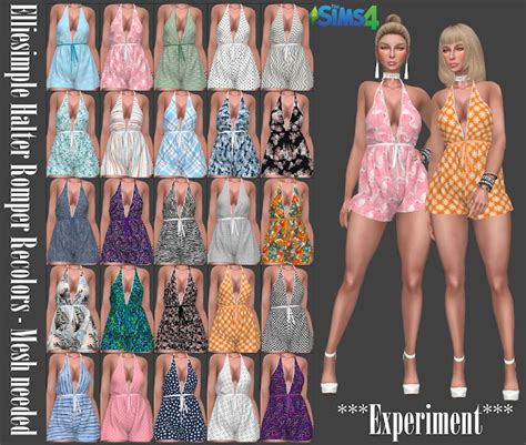Elliesimple Halter Romper Recolors At Annetts Sims 4 Welt Sims 4 Updates