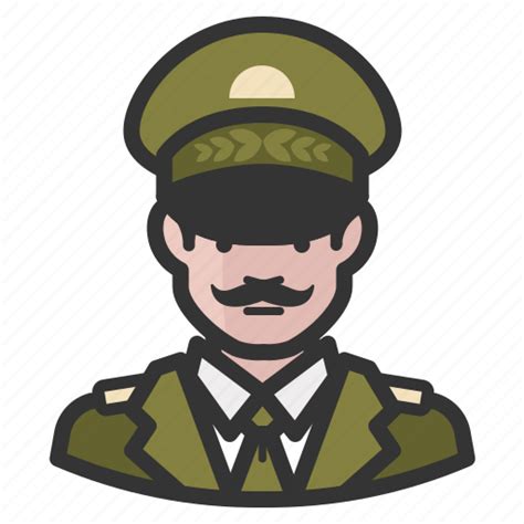 Army Avatar General Male Man Military Officer Icon
