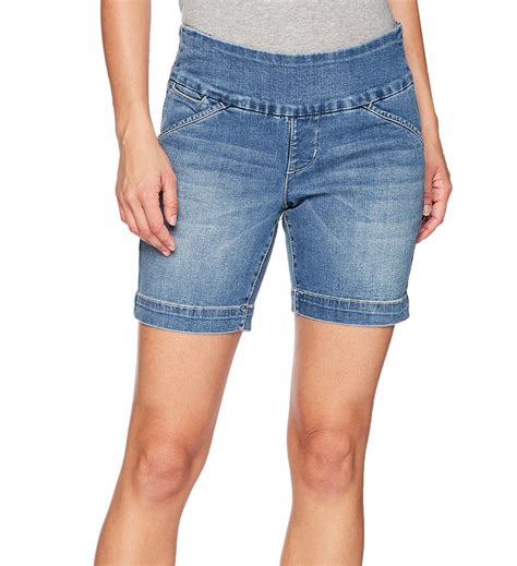 Jag Jeans Womens Petite Bermuda Denim Pull On Shorts