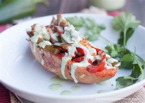 Carefully scoop out pulp, leaving shells intact; Twice Baked Chicken Fajita Sweet Potatoes Recipe | Recipes ...