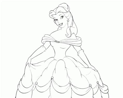 disney belle coloring pages coloring home
