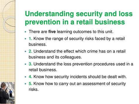 Ppt Unit 353 Understanding Security And Loss Prevention In A Retail