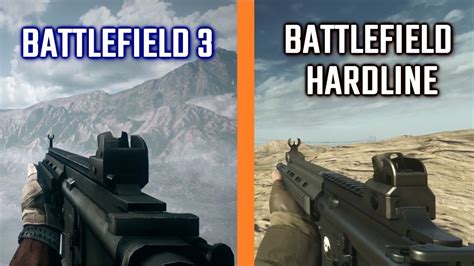 Battlefield 3 Vs Battlefield Hardline Weapon Comparison Bf3 Vs Bfh