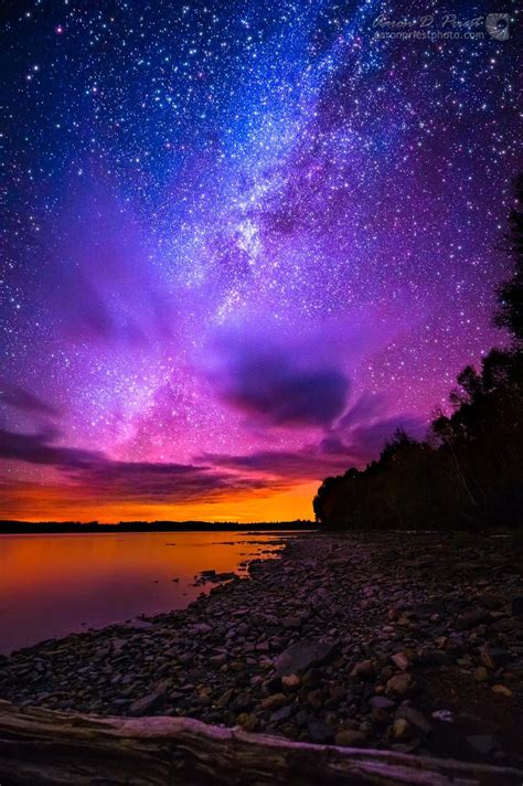 Milky Way Over Spencer Bay Moosehead Lake Maine By Aaron Priest On