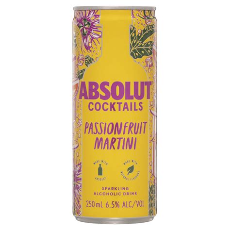 absolut cocktails passionfruit martini 24 x 250ml cans indibrew your indigenous beverage partner