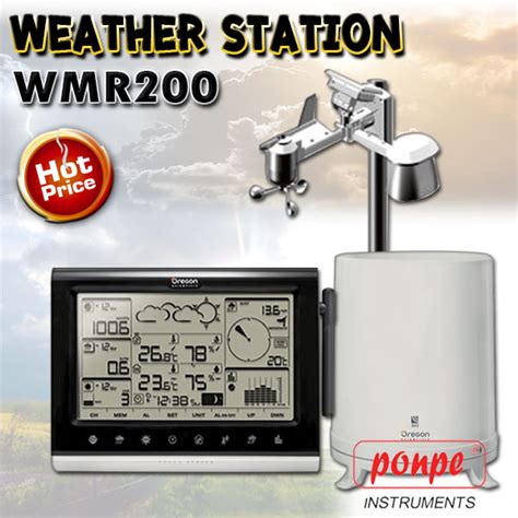 เครื่องวัดปริมาณน้ำฝน Wmr200 Oregon Weather Station เครื่องวัดสภาพอากาศ