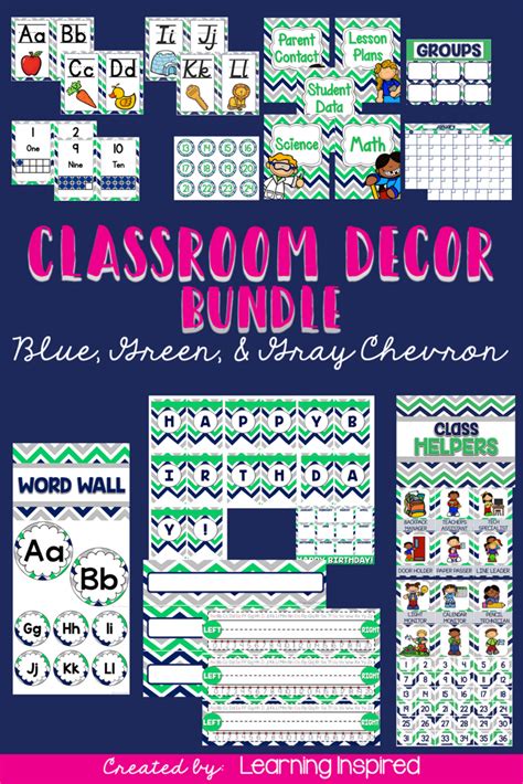 Classroom Décor Bundle Chevron Edition | Chevron classroom decor, Classroom decor, Chevron classroom