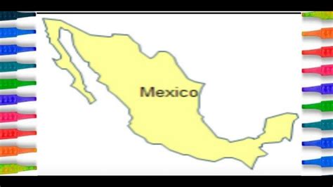 How To Draw Mexico Map For Kids Youtube