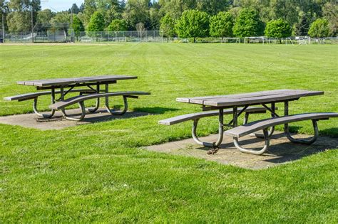 Picnic Tables At A Park High Quality Nature Stock Photos ~ Creative