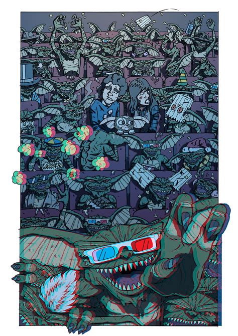 His optical illusions depict animals, everyday objects, pop culture characters. Gremlins by stayte-of-the-art on DeviantArt