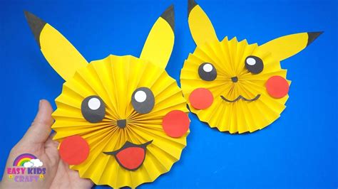 How To Make A Paper Pikachu Pokemon Paper Craft Youtube