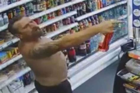 Shirtless Shoplifter At Sturry Road Premier And Post Office In Sturry Canterbury Caught On