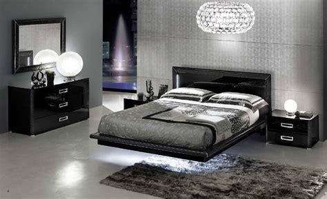 This raw steel finish is featured on the headboard as well, enhanced by surrounding led lighting which illuminates the luster of the. Italian Lacquer Bedroom furniture in Black - $3175 ...