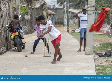 Boys Playing Cricket In Sri Lanka Editorial Image Image Of Hitting