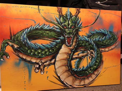 Shenron Painting I Bought Off An Artist At A Con This Past Weekend In