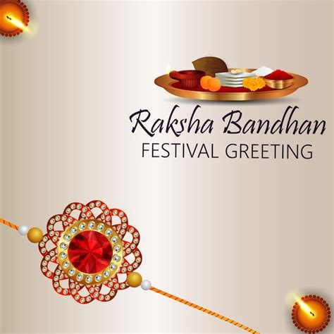 Premium Vector Indian Festival Happy Rakhi Celebration Card With