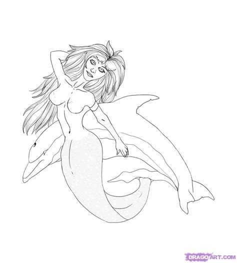 How To Draw A Mermaid Step By Step Mermaids Mythical Beasts Free