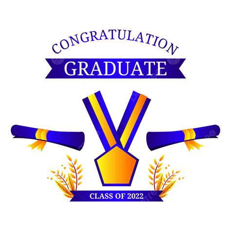 Graduating Class Clipart Hd Png Lanyard Graduation Blue Gold Class Of