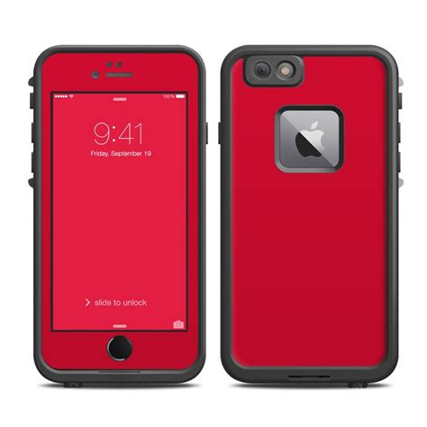 Lifeproof Iphone 6 Plus Fre Case Skin Solid State Red By Solid Colors