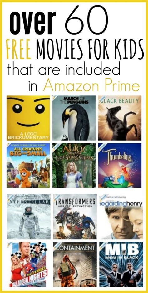 Our movie lists offer top picks for disney films, animated features, and many other kids' movie categories. Best Free Amazon Prime Movies for Kids - 60 free kids movies