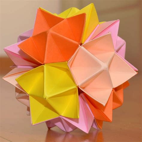Kusudama Spike Ball How To Make Tutorial Origami Crafts Modular