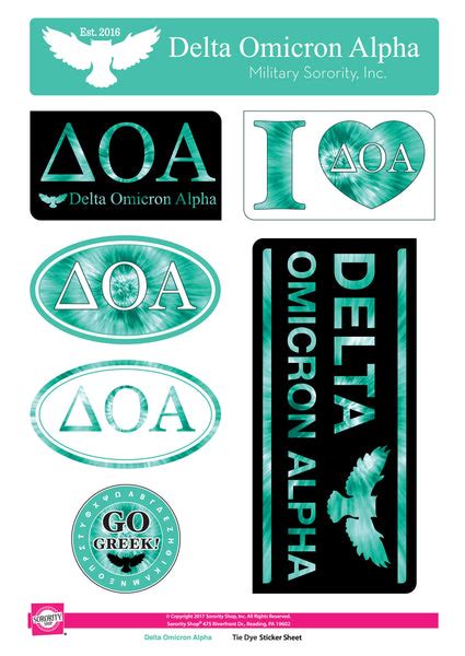 Delta Omicron Alpha Tie Dye Stickers Sororityshop