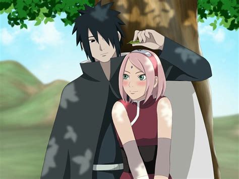 Sasuke And Sakura Sasusaku Anime Naruto Sasuke Uchiha Ilustrasi