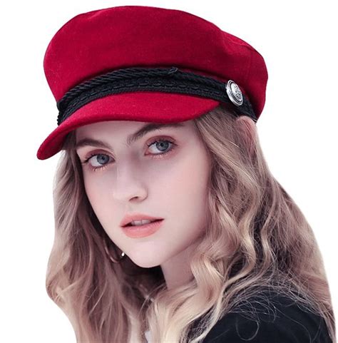 Grunge Soft Button Rope Detailed Womens French Style Woolen Hat